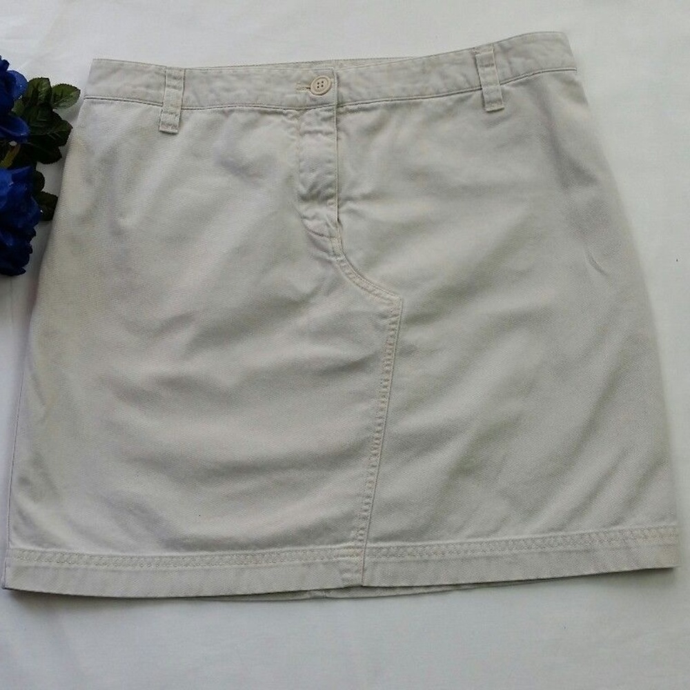 J Crew Shirt Size 10 Khaki Mini Spring Summer